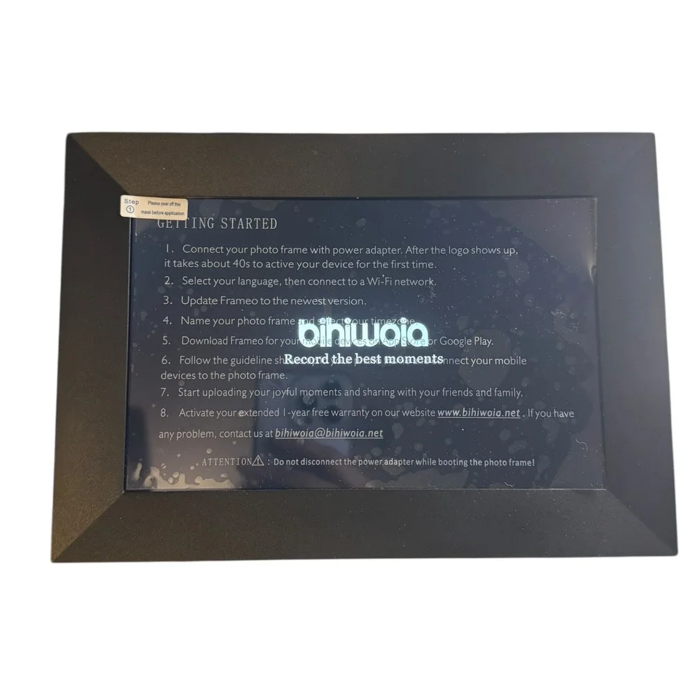 Bihuiwoia 8 inch Smart‎ Digital Photo Frame HD Display WiFi App Sharing A72Q